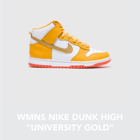 Nike Dunk High University Gold - UNIVERSITY GOLD/WHITE-CRIMSON - Picture 1 of 8